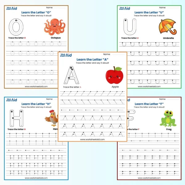 Uppercase Letter Tracing Worksheets-1