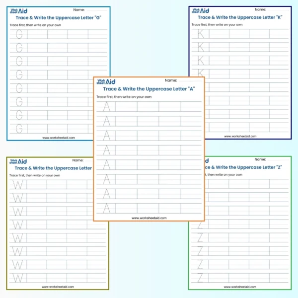 Uppercase Letter Tracing Worksheets-4
